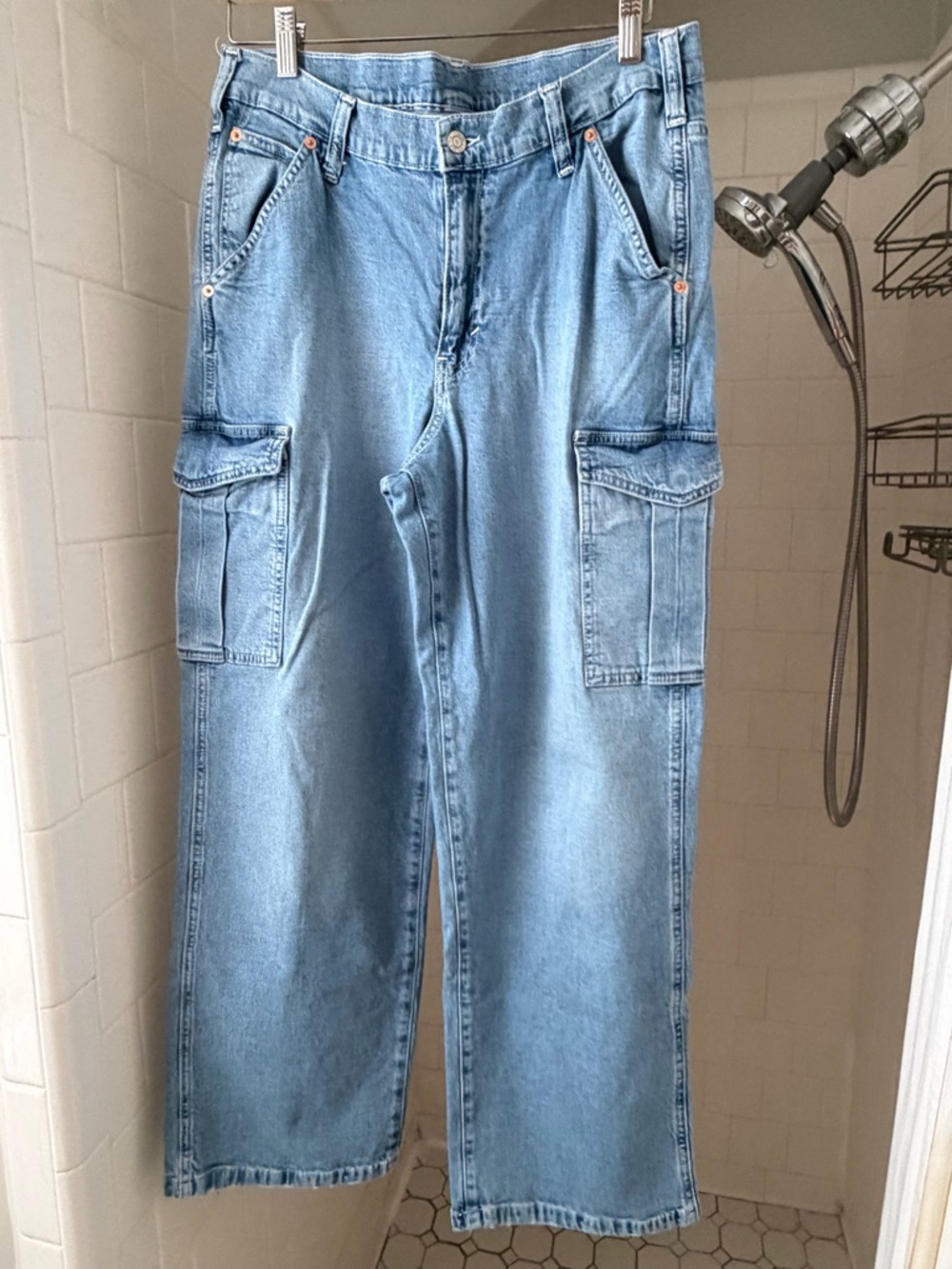 GAP organic cotton 90s loose cargo mid rise jeans